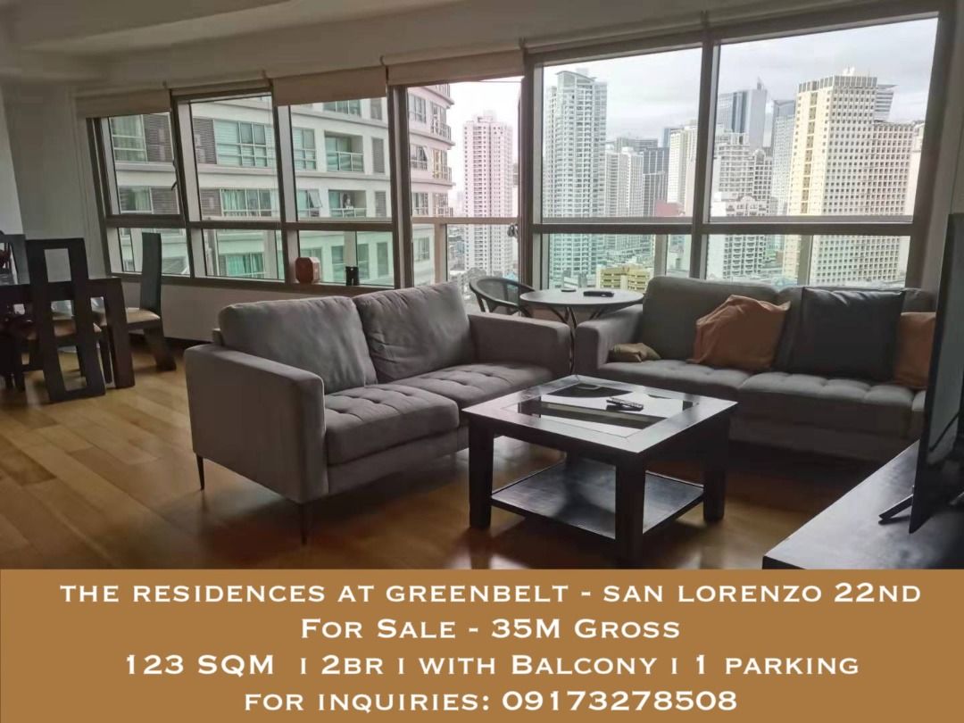 **direct listing** the residences at greenbelt san lorenzo 22nd 2br fully fully furnished