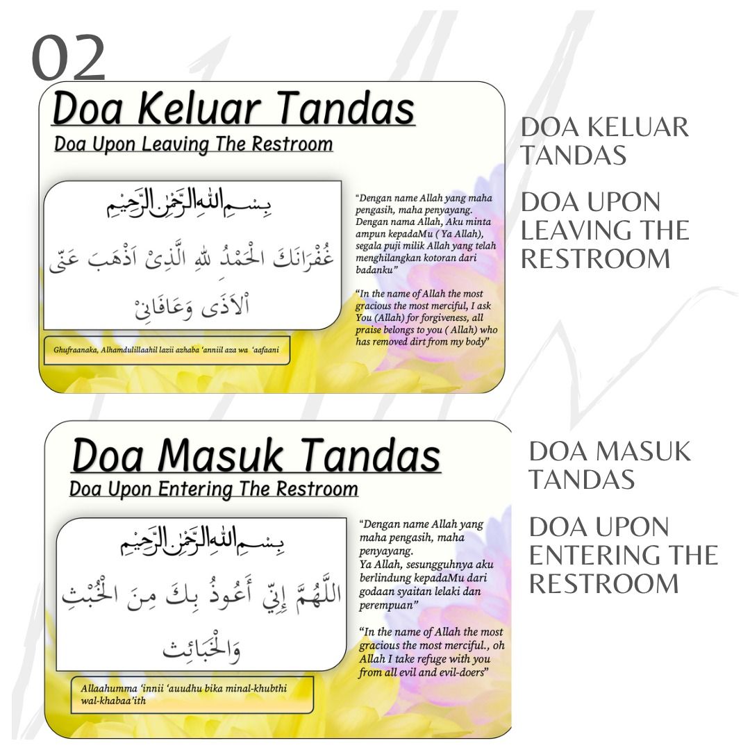 Doa Keluar Tandas Doa Masuk Tandas Doa Upon Leaving The Restroom Doa