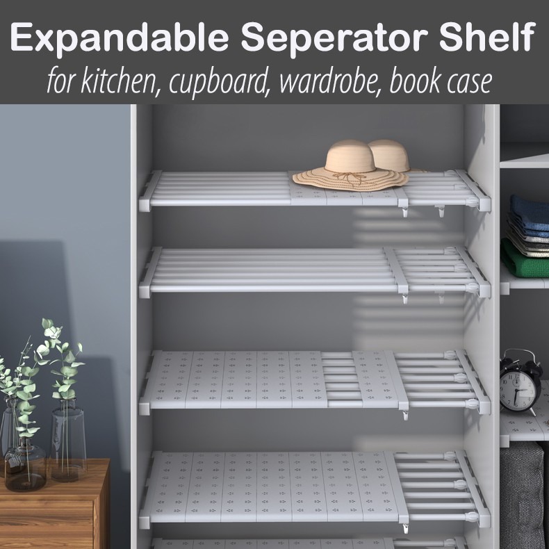 Extendable Wardrobe Organizer/Adjustable Closet Rack /No drill no nail ...