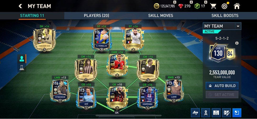 Fifa Mobile Account 130 Ovr USA REGOIN