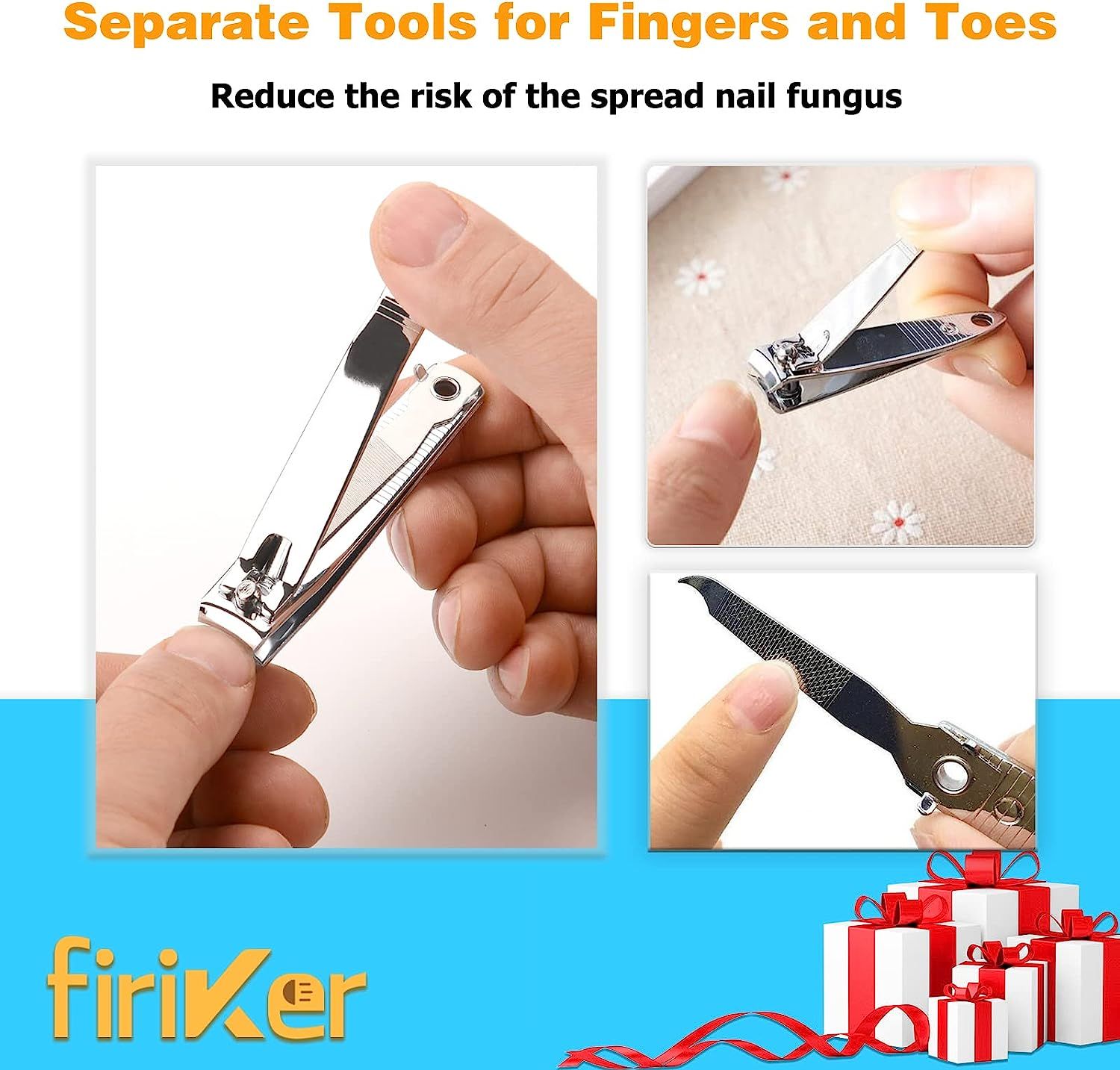 Nail Clippers for Men with Catcher - Razor-Sharp Heavy Duty Self-Collecting Nail  Cutters Set- Nail Art Tools 