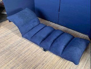 Floor Sofabed 22”L x 65”W  Fabric seat Bulky foam In good condition