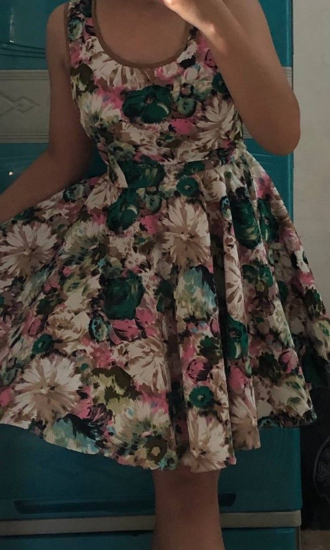 Flowery hotsell skater dress