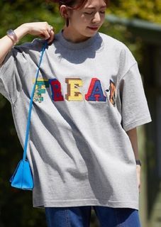 Freak’s store 灰色刺繡短t XL