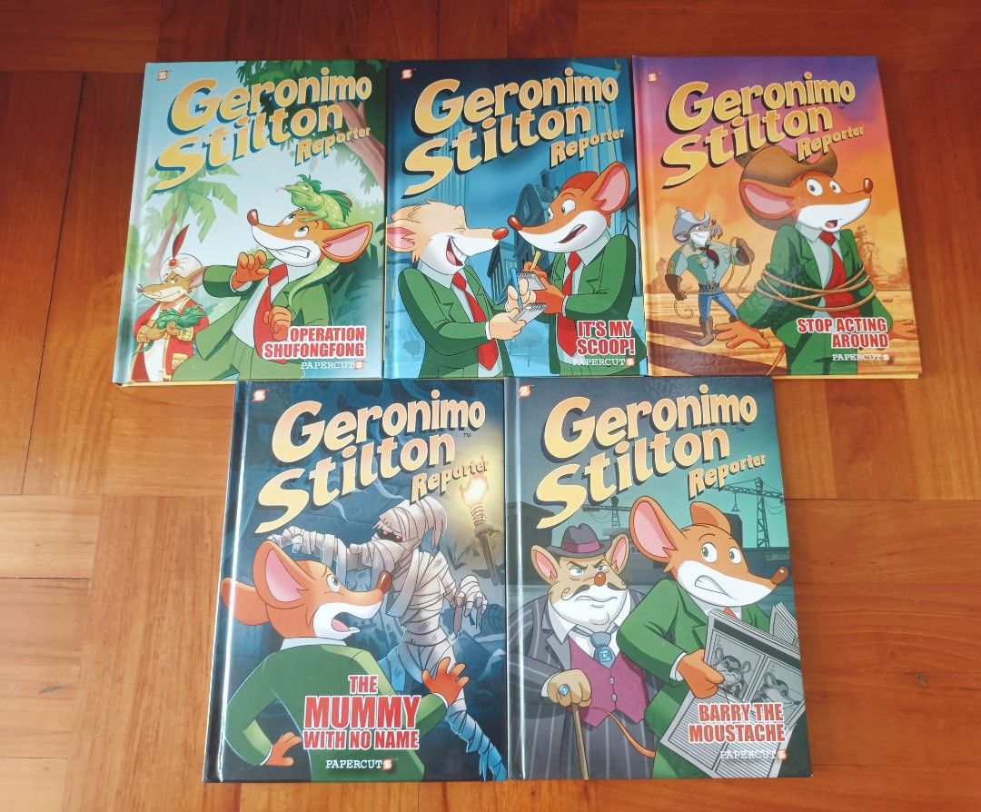 Geronimo Stilton reporter 1-5, 興趣及遊戲, 書本& 文具, 小朋友書