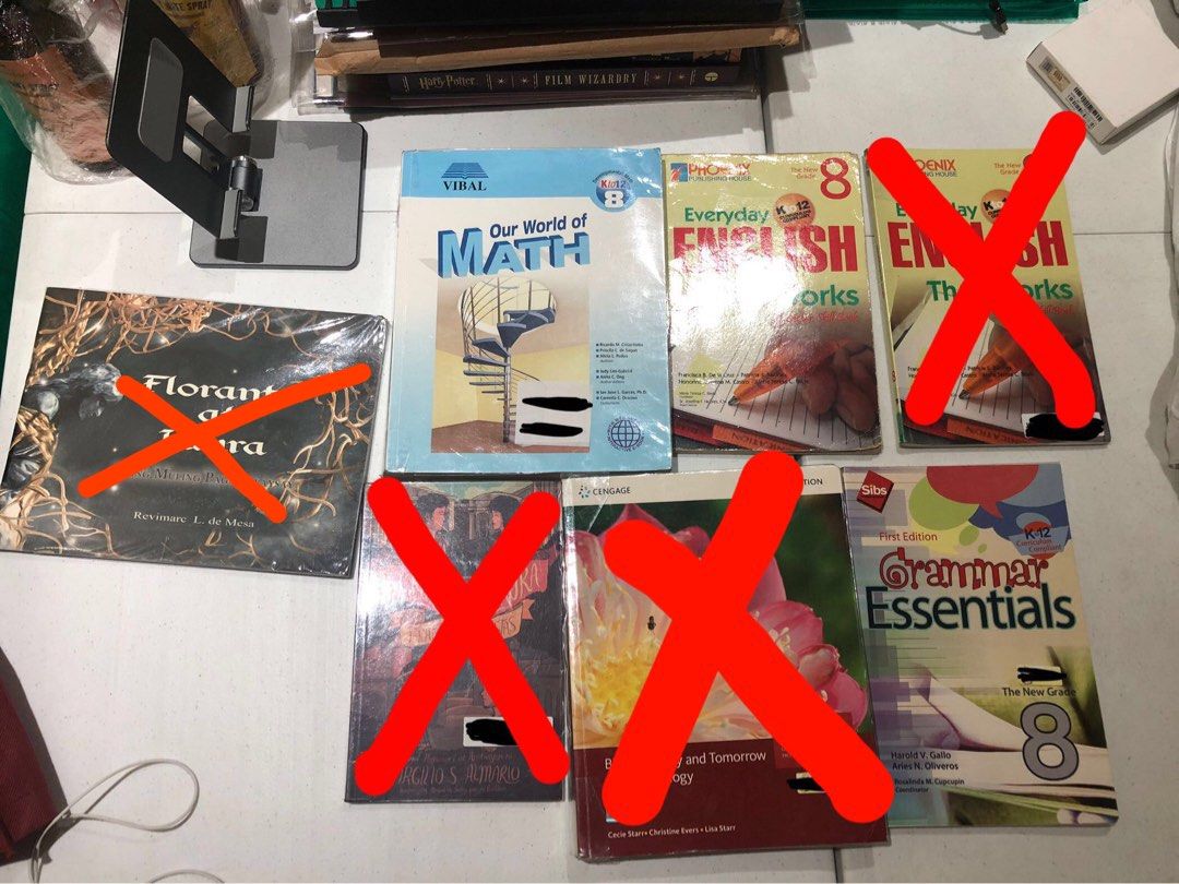 Grade 8 Books (Category: Textbooks) located in Manila. Submitted by astrids.closet (Listing ID 1099614943, Image 1). Description: - our world of math -Everyday English that works -first edition grammar essentials -biology today and tomorrow with physiology (5th edition) -florante at laura (revimarie l. de mesa) *all still in very good condition *prices are negotiable!.