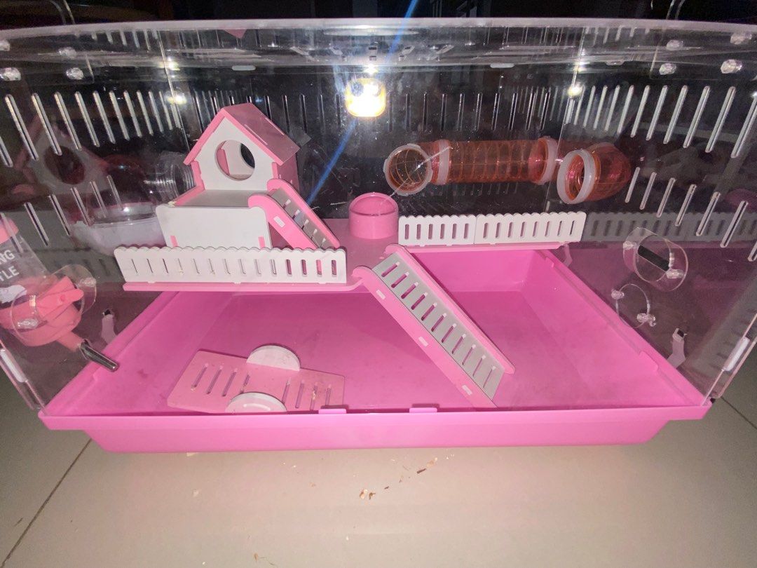 Hamster Acrylic Cage, Pet Supplies, Homes & Other Pet Accessories on