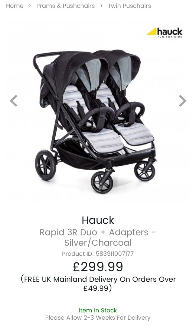 Hauck rapid 3r duo twin sale review
