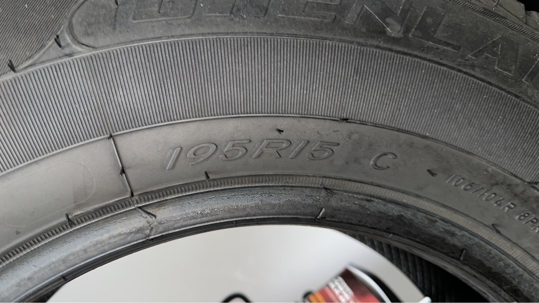 Hiace Tyre 195/15R, Car Accessories, Tyres & Rims on Carousell