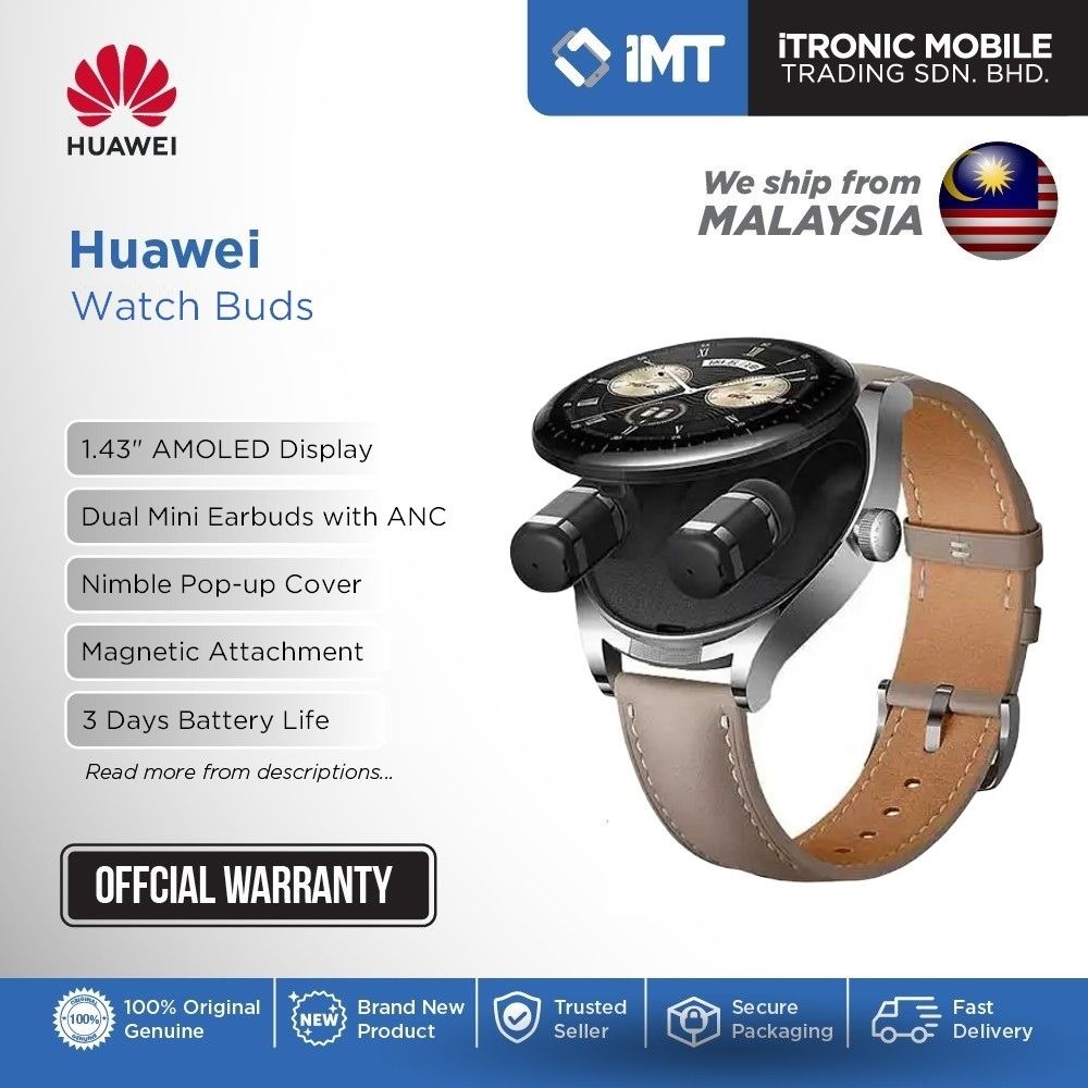 Huawei Watch Buds Smartwatch Earbuds Watch Come into One AI