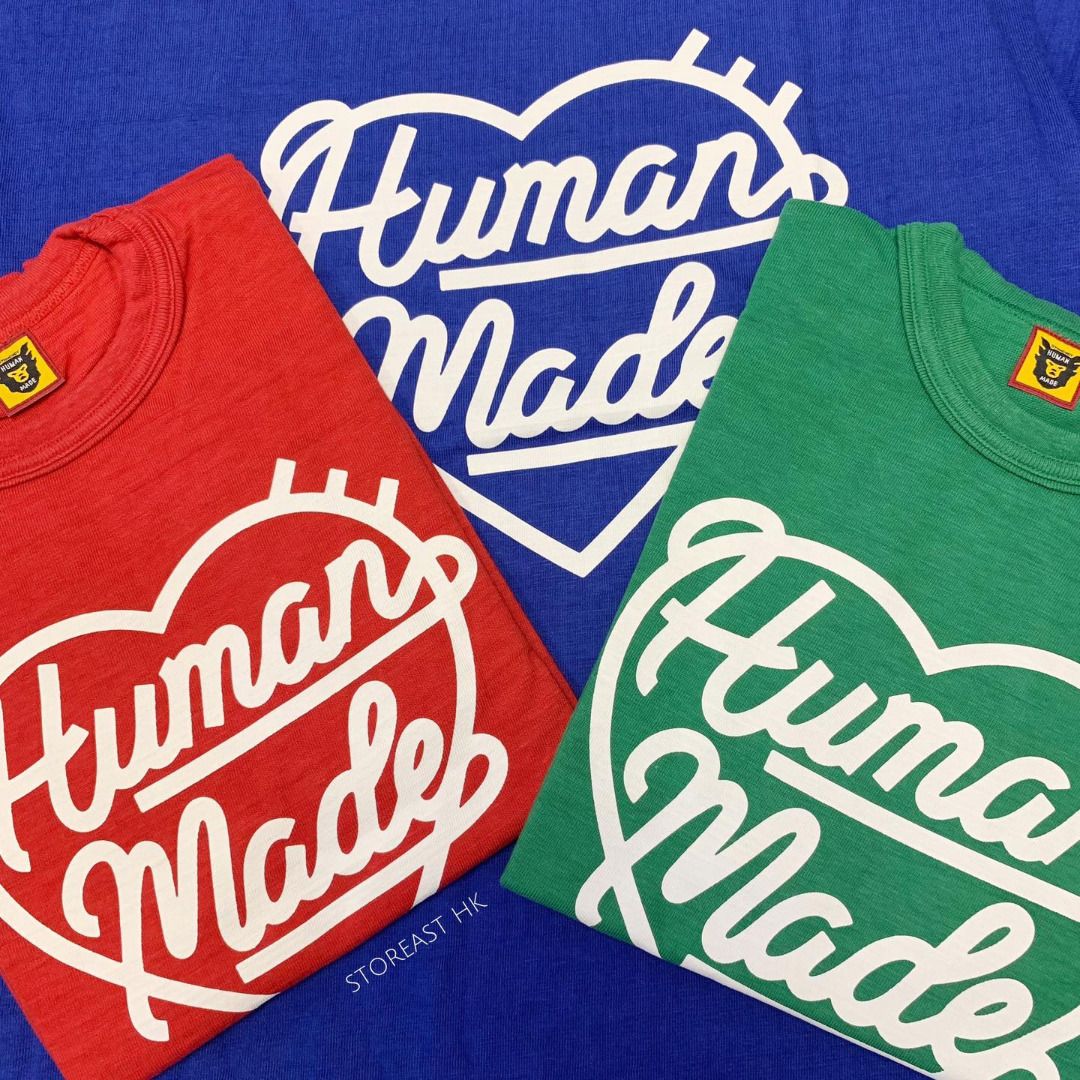 Human Made ♡ 彡Heart Color Tee Red / Blue / Green Made In Japan