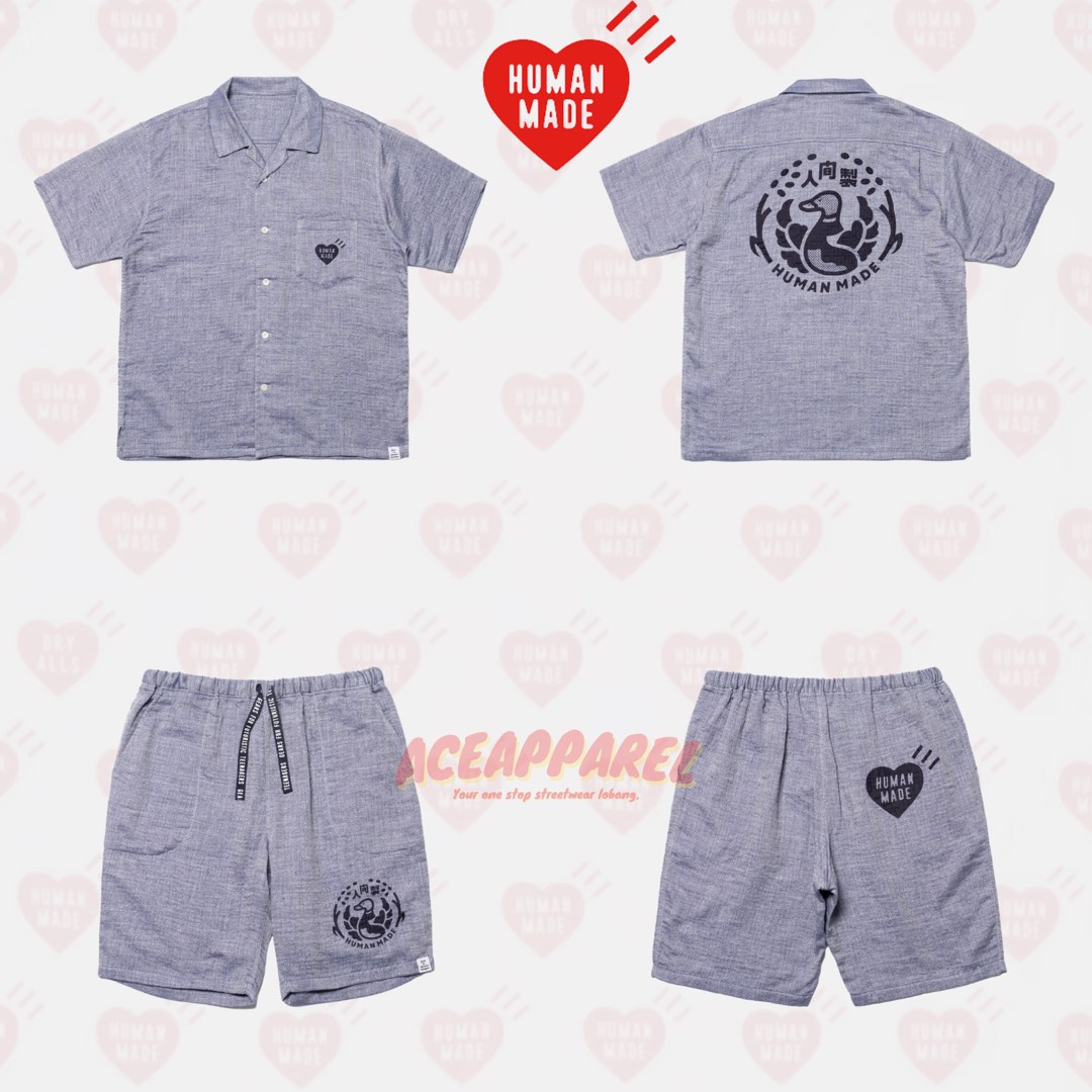 Human Made Chambray Gauze Logo Shirt and Shorts