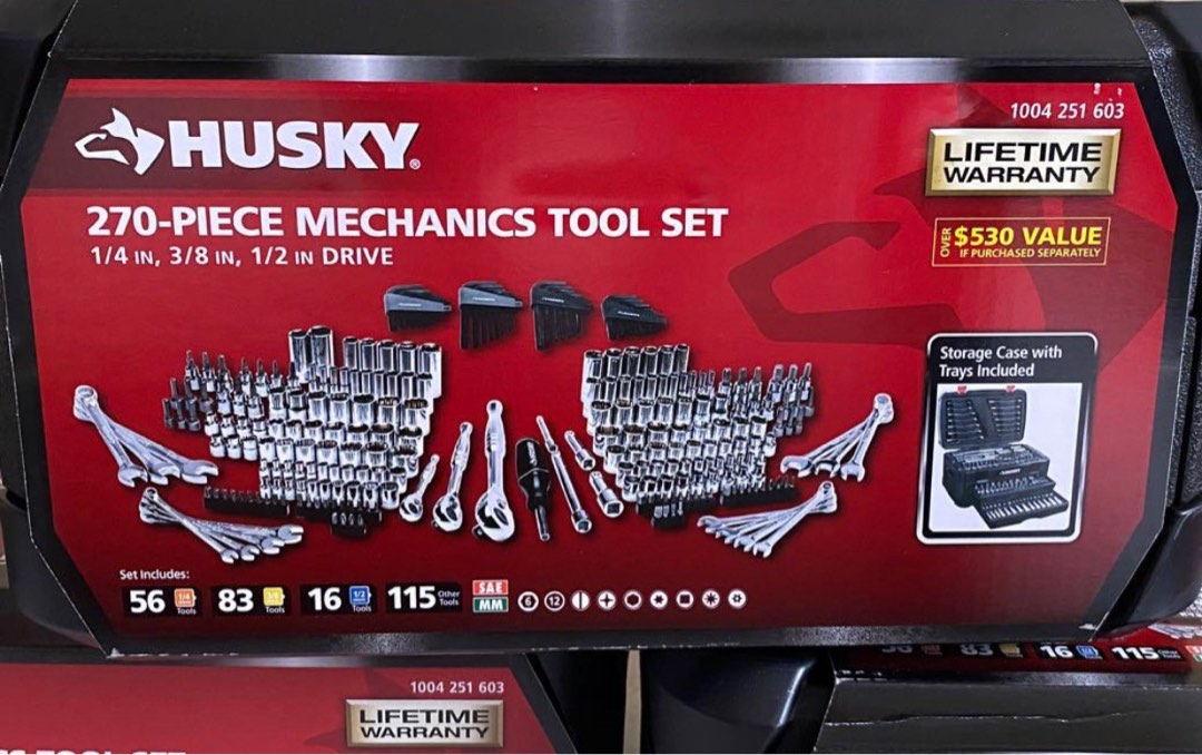 Husky Mechanic Tools Set 270 Pcs., Commercial & Industrial