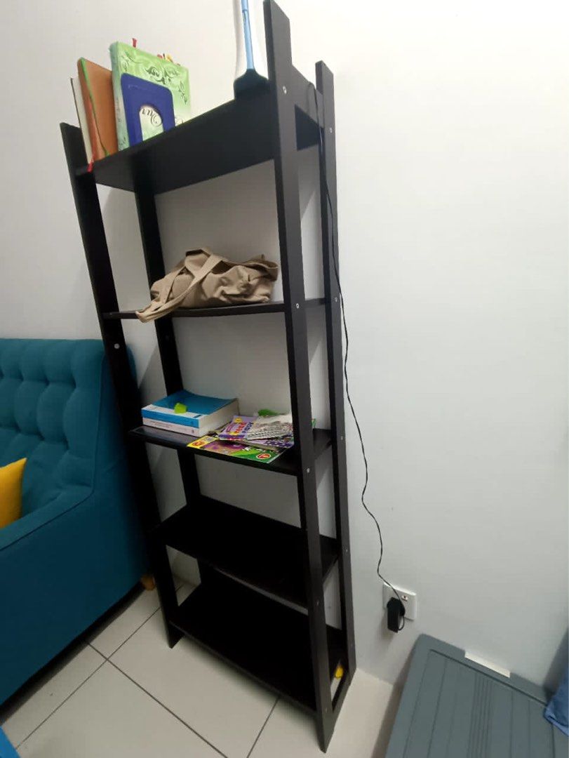 Black ladder bookshelf ikea hot sale