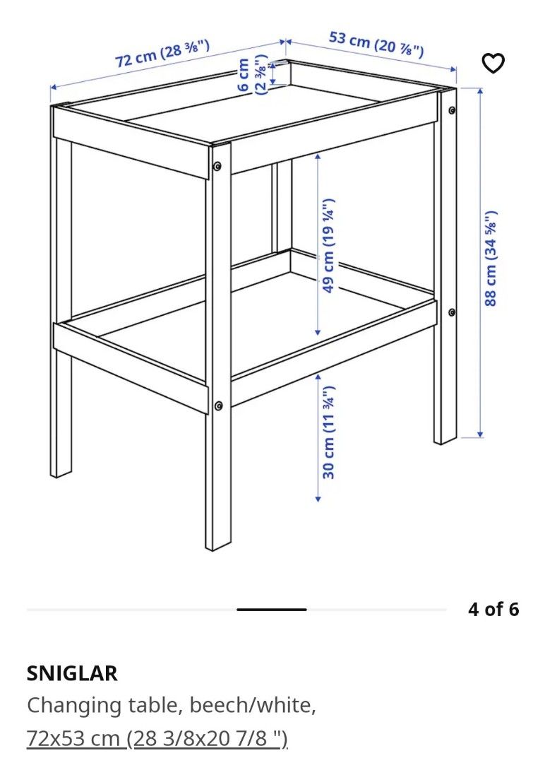 Ikea Changing Table, Babies & Kids, Baby Nursery & Kids Furniture