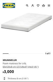 IKEA CRIB MATTRESS, Bed sheet and Protector