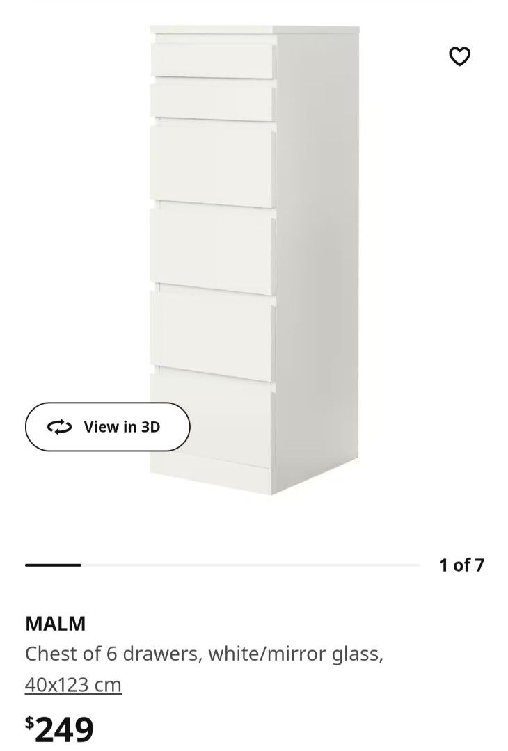 Ikea Malm Chest Of Drawers Furniture Home Living Furniture