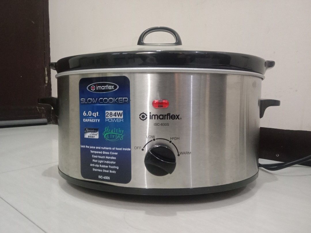 Imarflex Slow Cooker 6 QT (5.7 kg), TV & Home Appliances, Kitchen