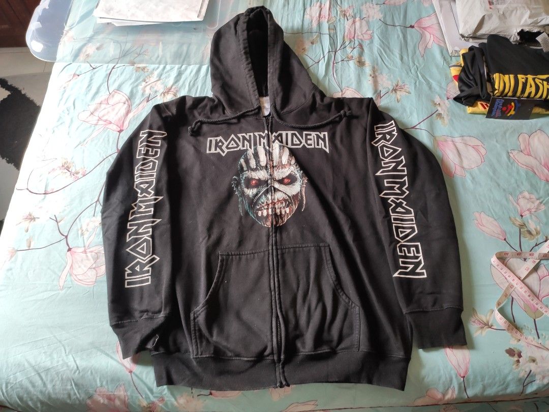 Iron maiden the book of souls zipper hoodies for sales Men s