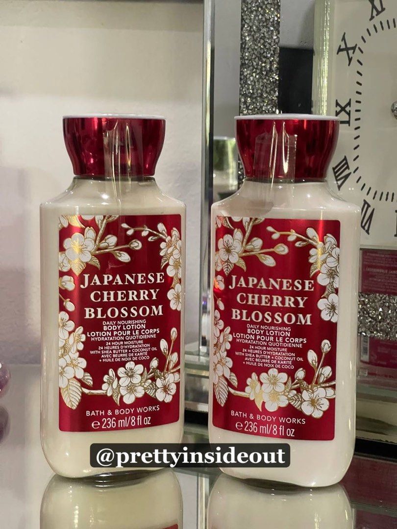 Japanese Cherry Blossom body lotion bbw, Beauty & Personal Care, Bath