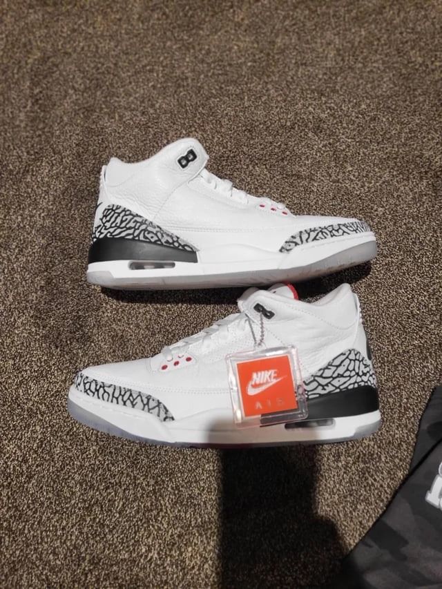 jordan 3 white cement free throw line