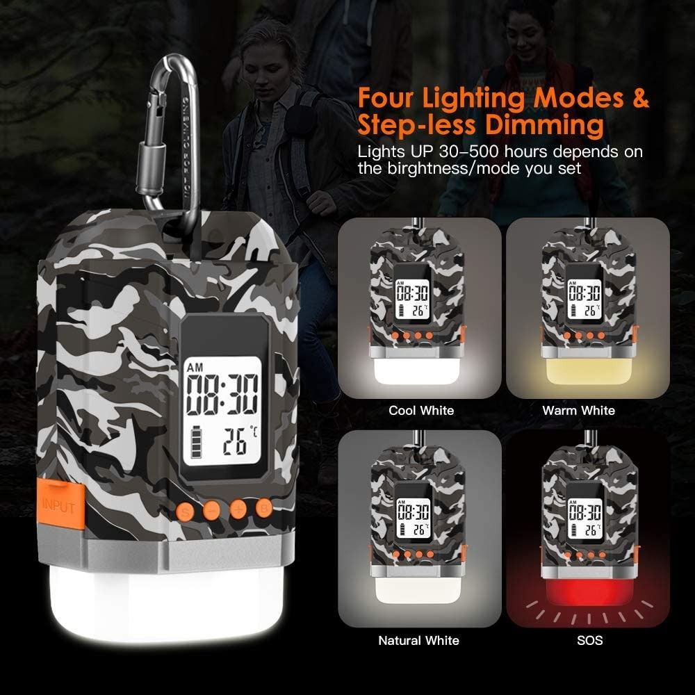 lanktoo LED Camping Lantern USB C Rechargeable Camping Lights Running