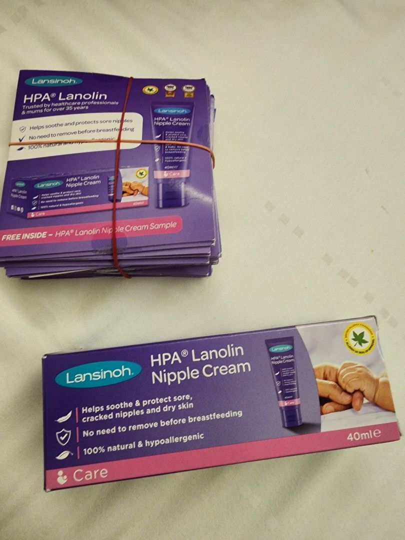 2 Pack of Lansinoh Cream Natural Relief Cracked Nipples Breastfeeding 40ml