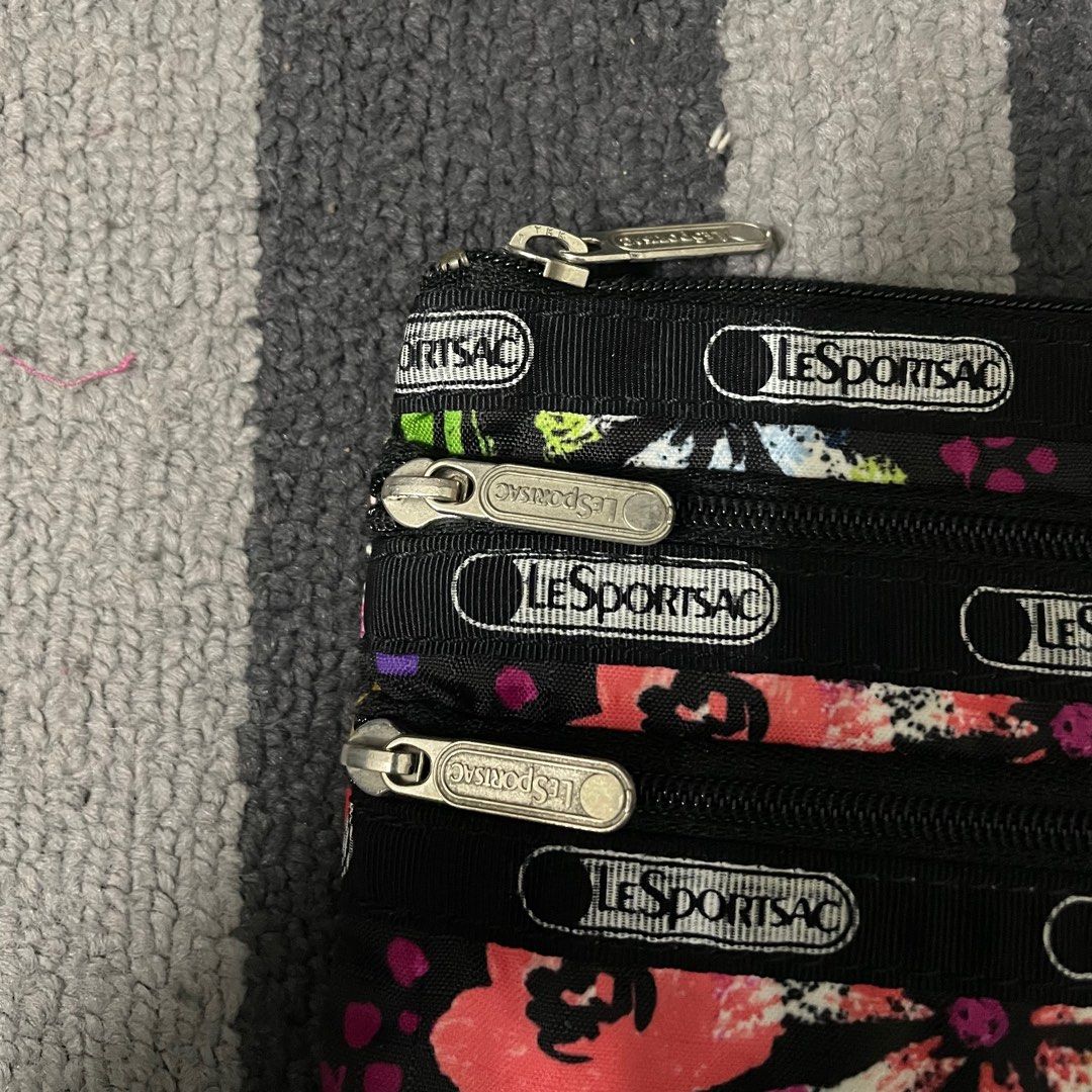 Lesportsac 3 zipper cosmetic bag cheap