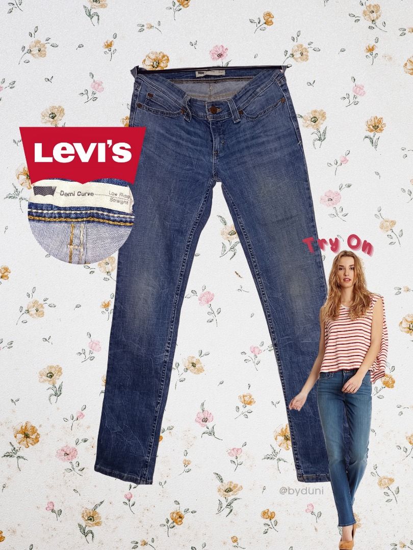 Levis Demi Curve Low Rise Straight Jeans
