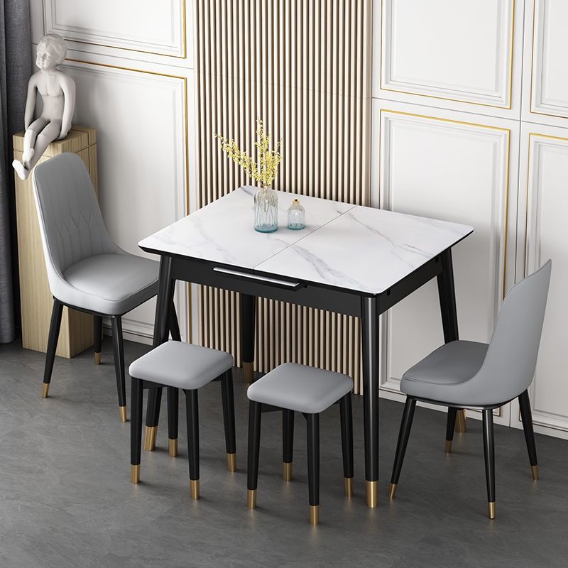 Light Luxury Extendable Table Dining Table Free Assembly Rectangular ...