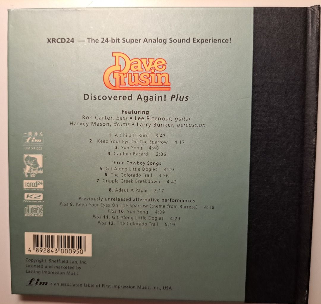 LIM XRCD24 audiophile Sheffield Lab CD. Dave Grusin, Hobbies & Toys