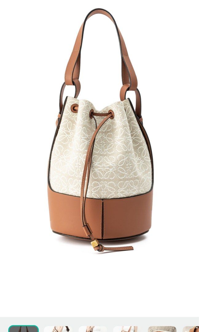 LOEWE Cream Balloon Bucket Bag - Farfetch