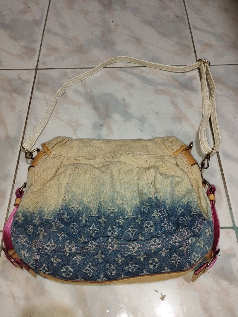 LV sunrise denim sling bag (limited edition), Luxury, Bags & Wallets on  Carousell