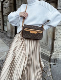 Saint cloud cloth handbag Louis Vuitton Beige in Cloth - 36049606
