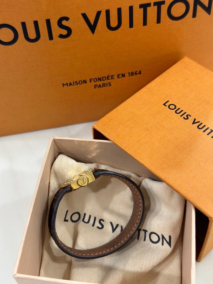 Louis Vuitton Nano Monogram Gold Tone Bracelet Louis Vuitton