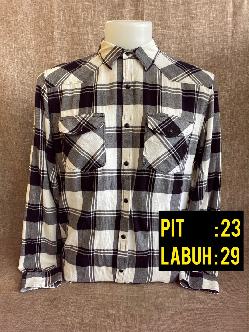 Lucky Brand Long Sleeve Flannel Shirt, Men's Fashion, Tops & Sets