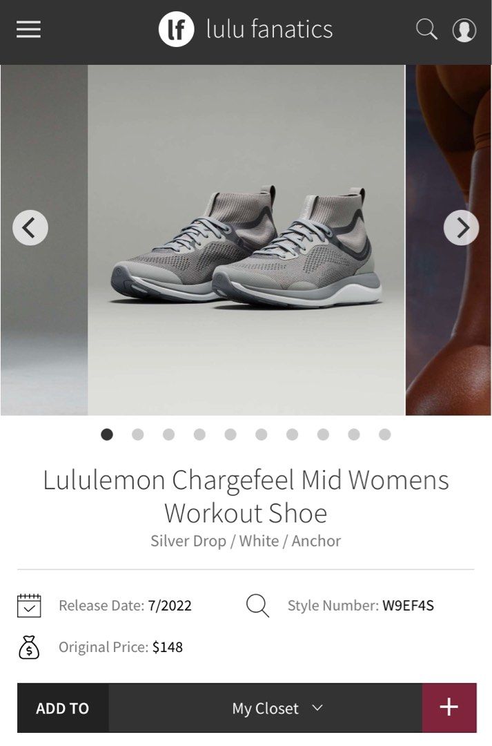 Lululemon athletica Chargefeel 2 Mid Women's Workout Shoe