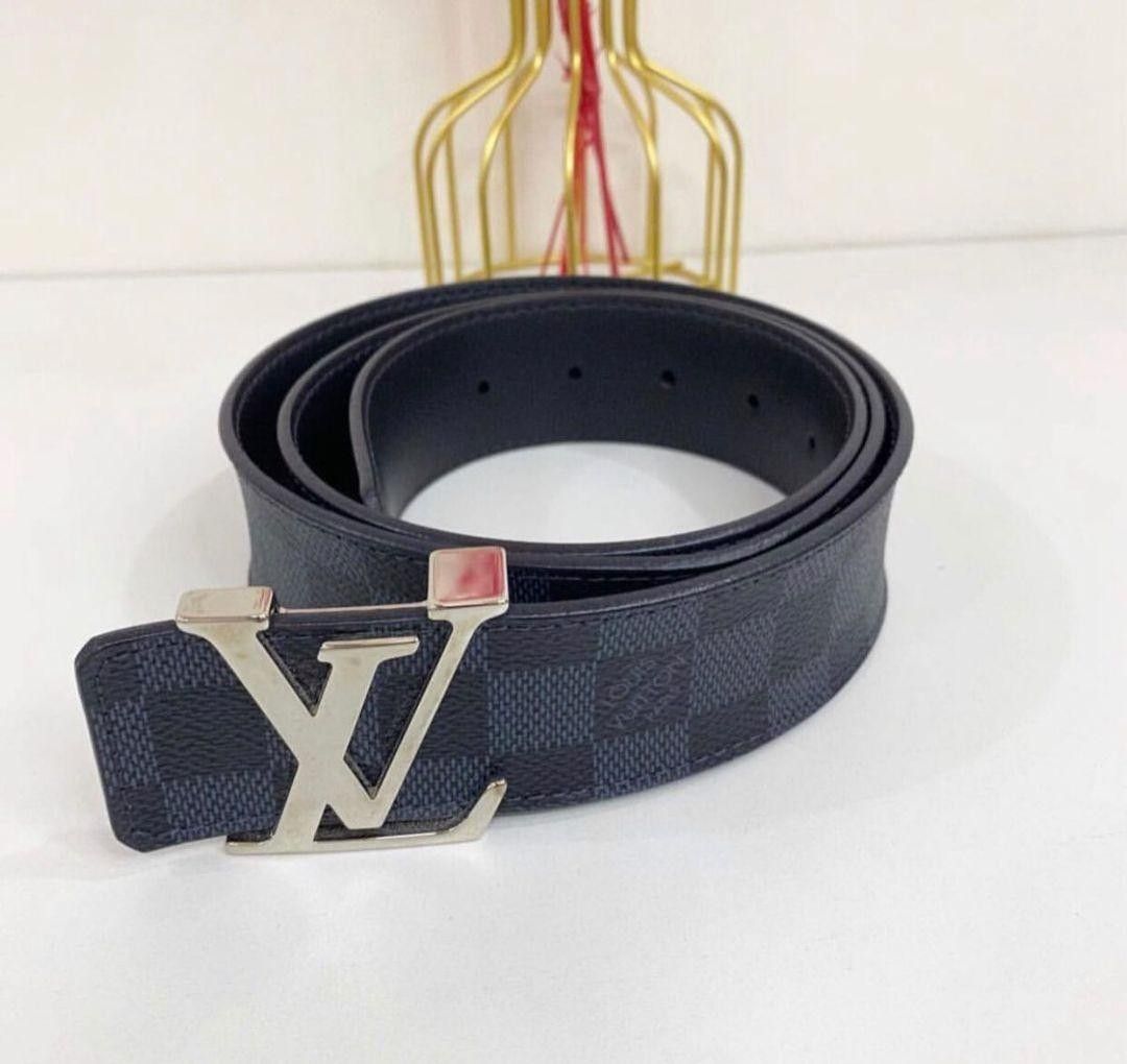 Louis Vuitton black buckle black classic printed men's belt., Men's  Fashion, Watches & Accessories, Belts on Carousell