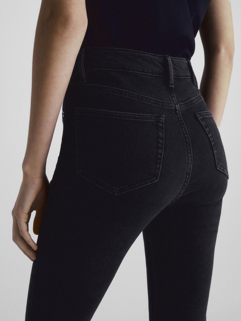 SALE Massimo Dutti Black Skinny Fit High waist Denim Jeans