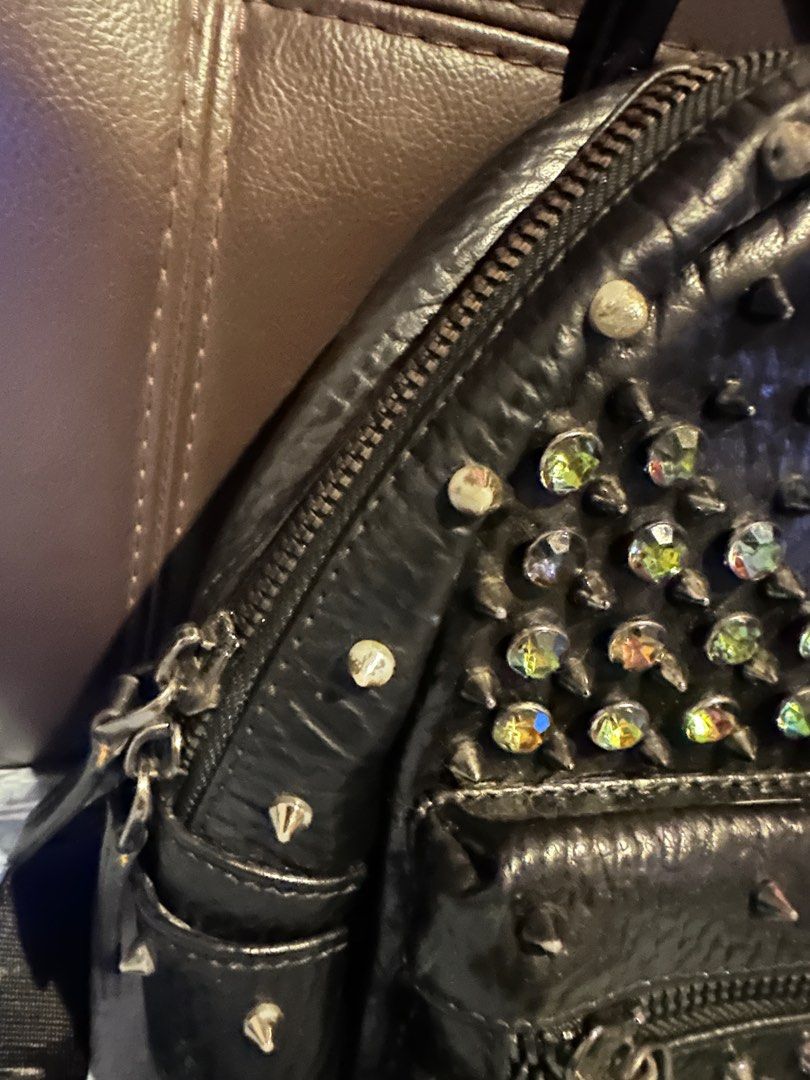 Mcm stark pearl shop stud leather backpack
