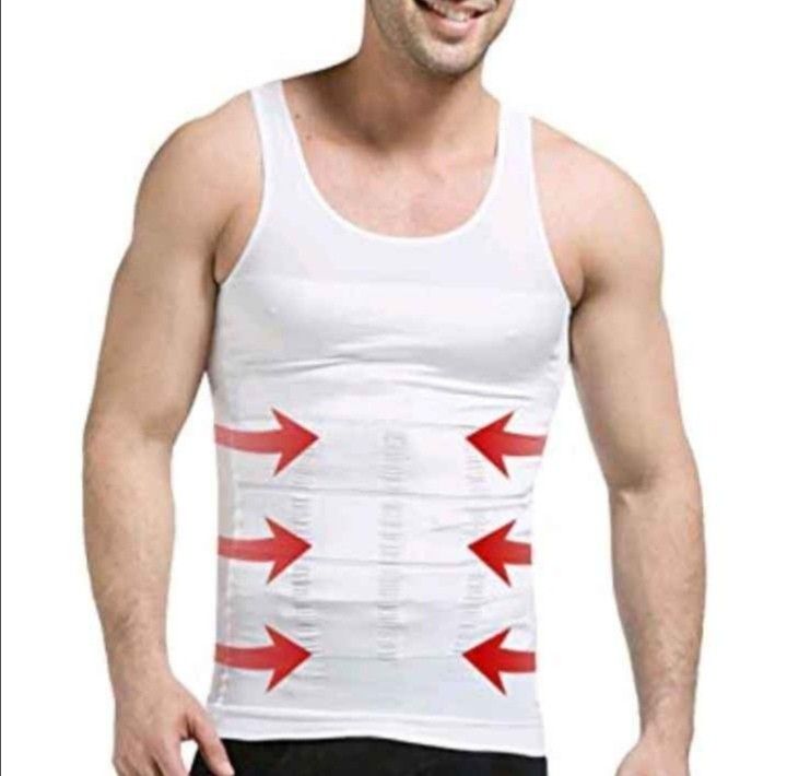 Men's Slimming Body Shaper Girdle T Shirt- The Slim N' Lift, Men's Fashion,  Activewear on Carousell