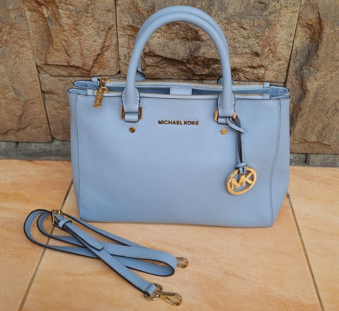 Michael Kors SMALL SUTTON SAFFIANO LEATHER SATCHEL Pale Blue 30S4GTVS6L