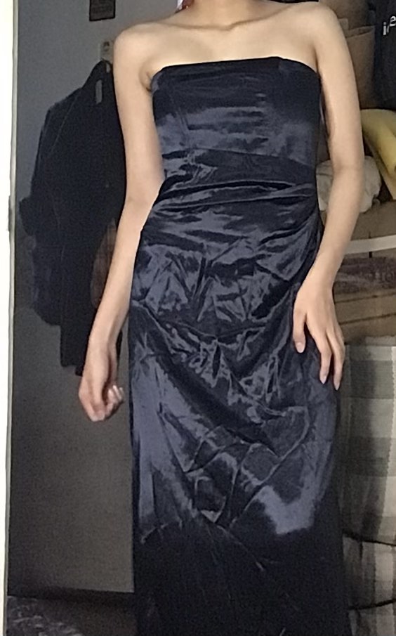 Midnight Blue Russian Silk Short Top