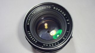 Minolta Auto Rokkor-PF 1:1.8 f=55mm lens made in Japan for Minolta Film SLRs