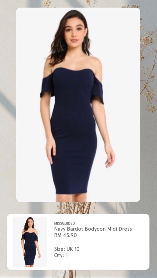 Missguided bardot dress clearance