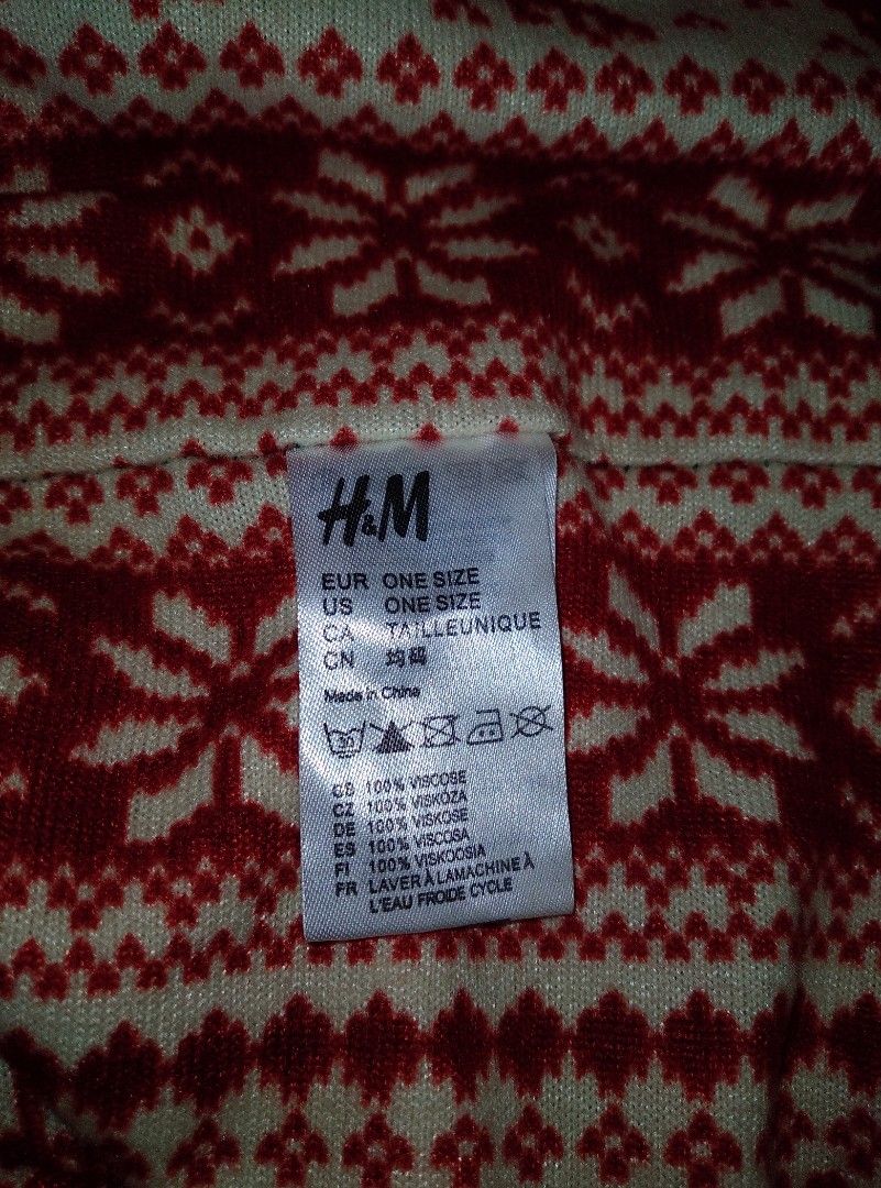 Missy s H M Deer Print Rust Brown Infinity Scarf Viscose Men