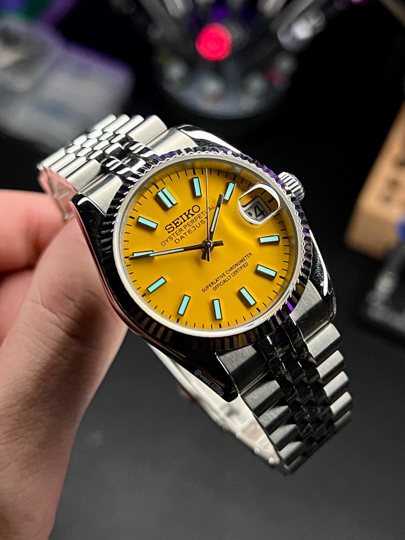 Seiko yellow dial watch hot sale
