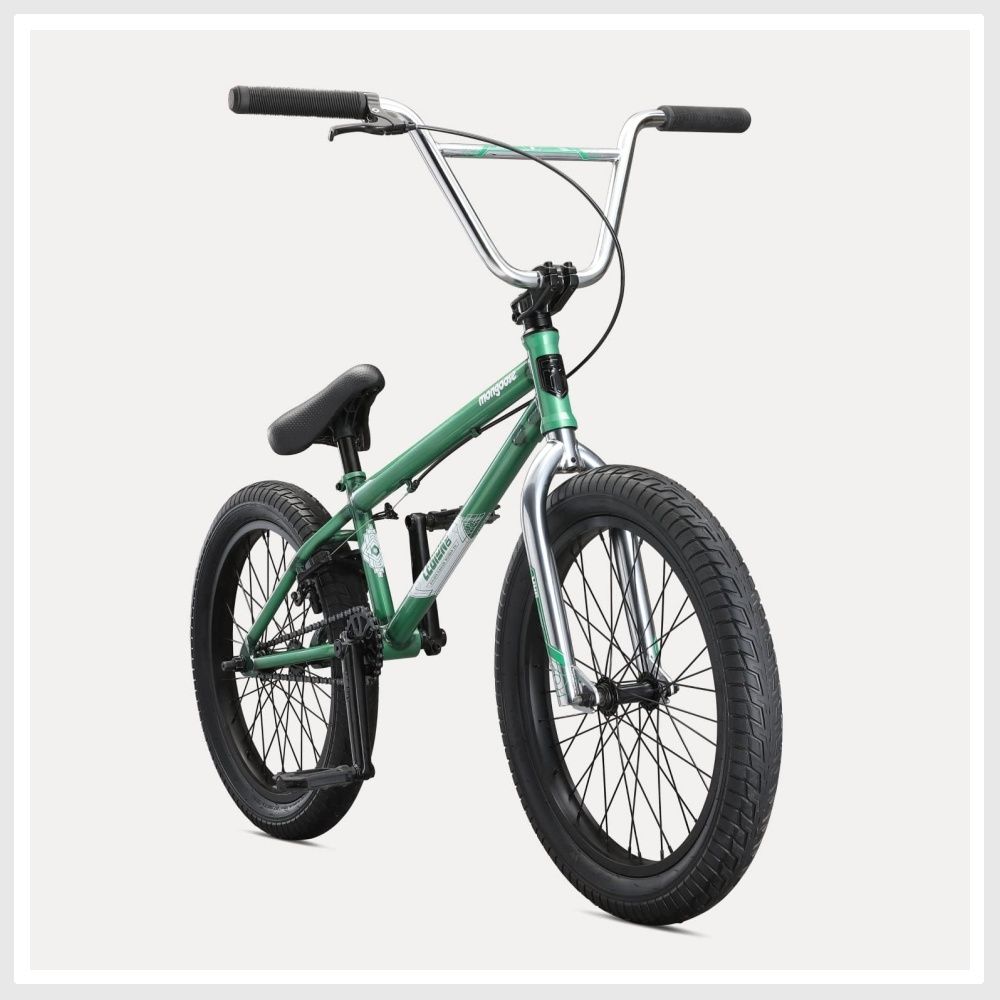 Mongoose Legion Freestyle BMX Bike Line for Kids Youth and Beginner Level to Advanced Adult Riders 20 Inch Wheels Steel Frame Multiple Colors L60 Green Sports Equipment Bicycles Parts Bicycles on Caro...