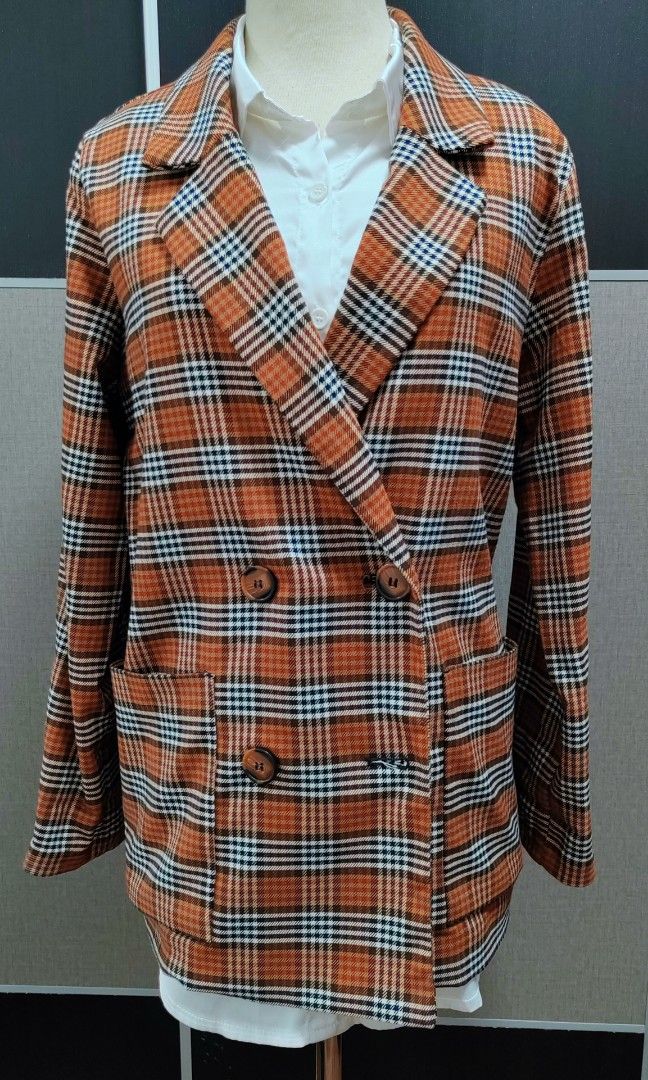 Monki double check breasted Women s Fashion Coats Jackets and
