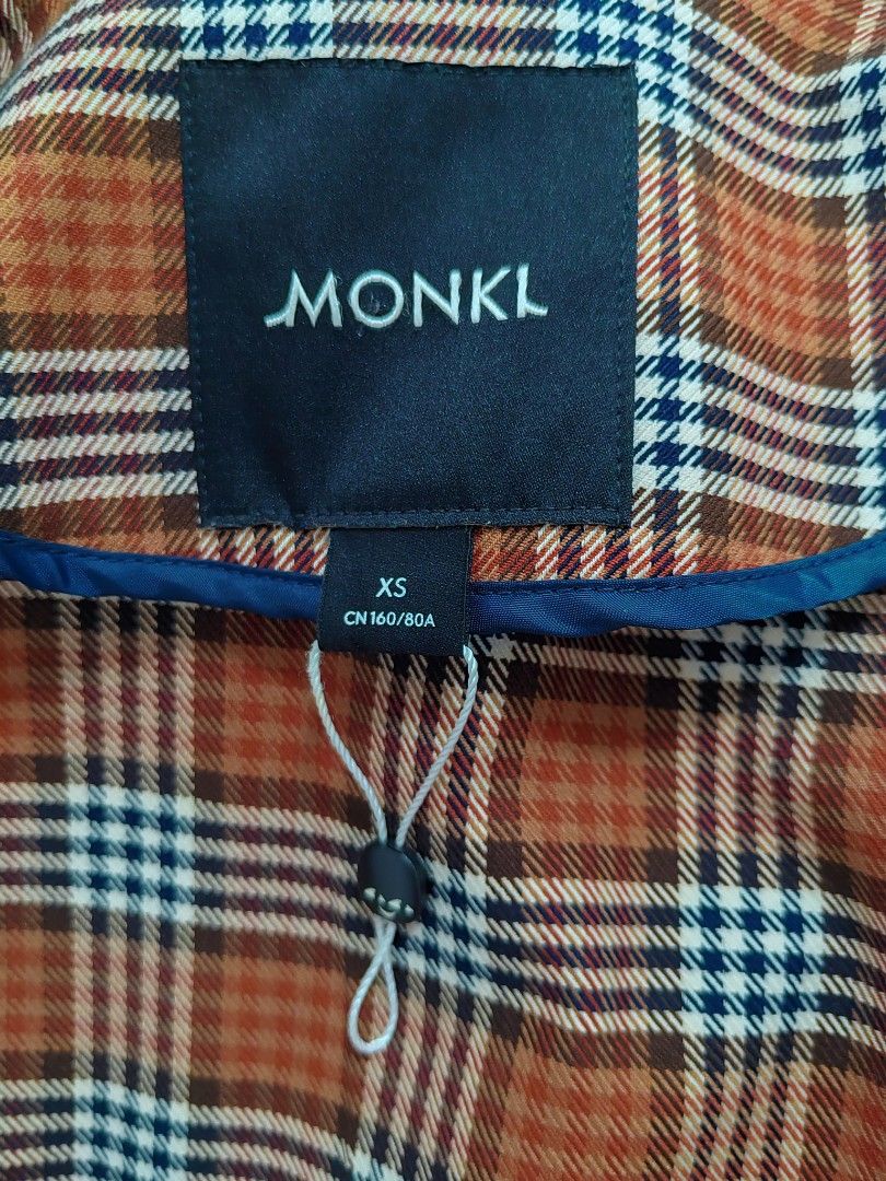 Monki checked double breasted jacket hot sale